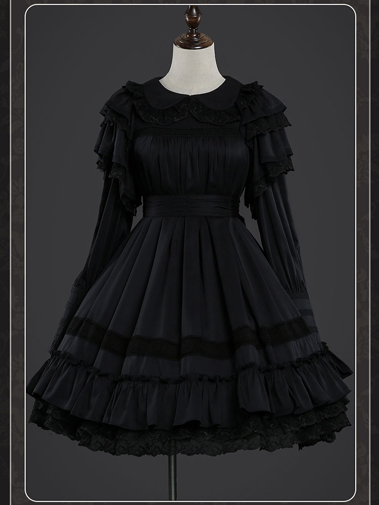 Liliana Sisters Peter Pan Collar Long Sleeves Lolita Dress OP Short Version