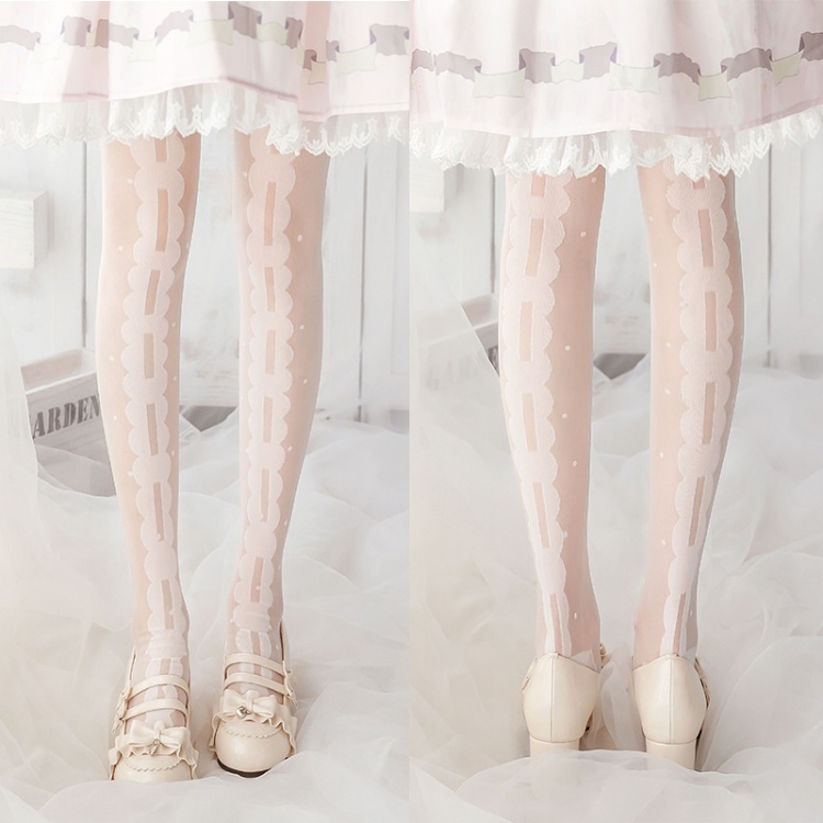 Drop Ribbon Lolita Overknee Stockings