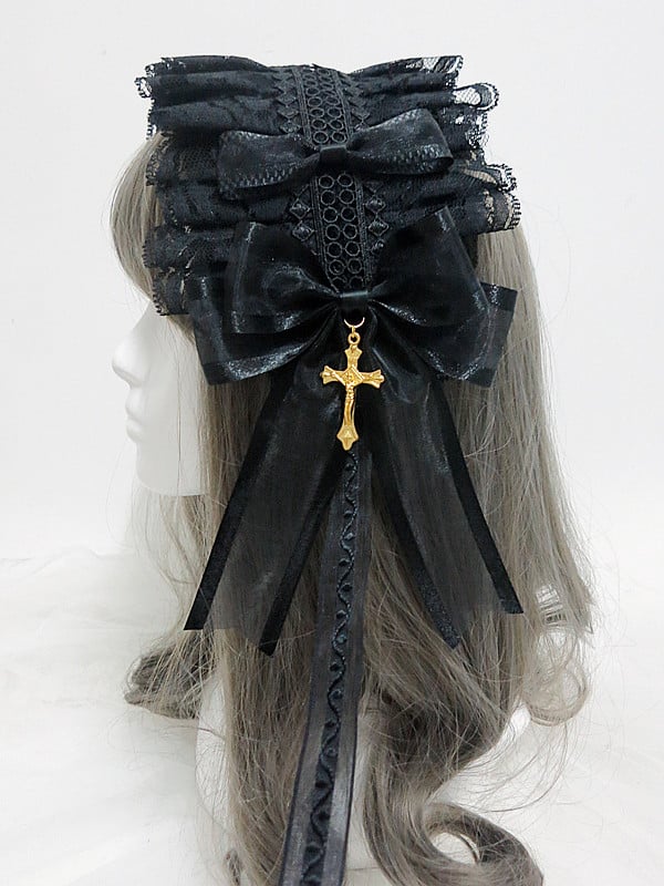 Handmade Gothic Lolita Cross Hairband