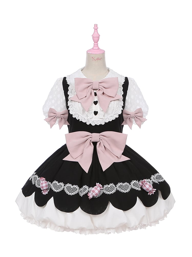 Candy Peter Pan Collar Bud Skirt Sweet Lolita Dress OP