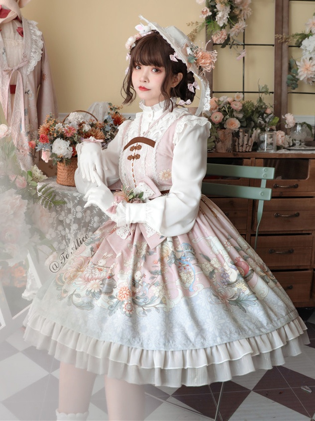 The Jade Hare Wa Lolita Dress JSK