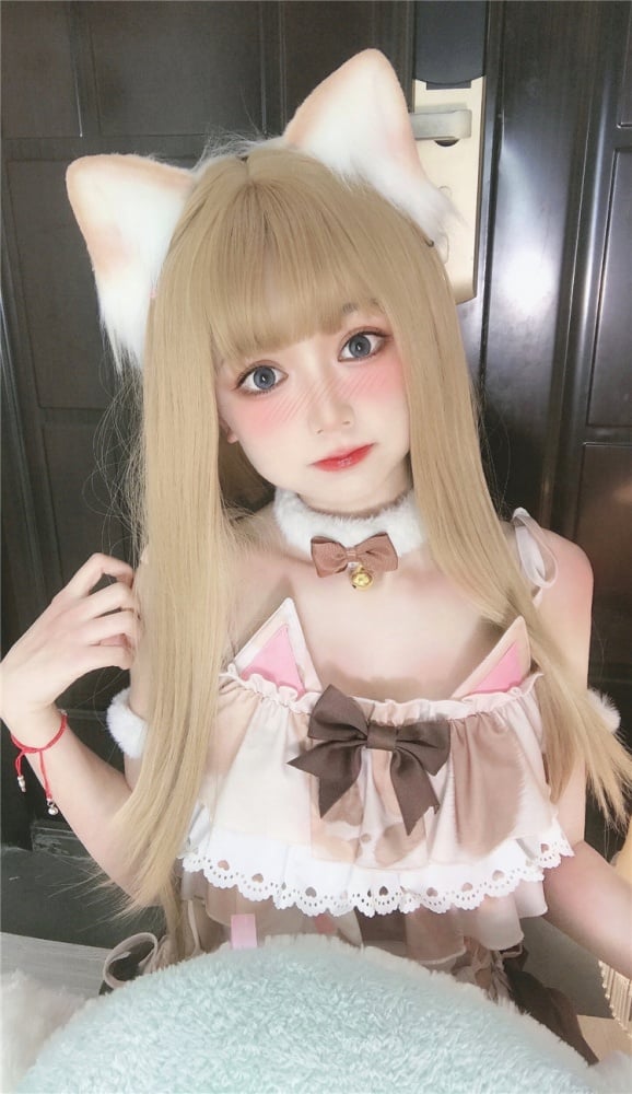 girl with cat ears in two piece swi - OpenDream, two piece anime