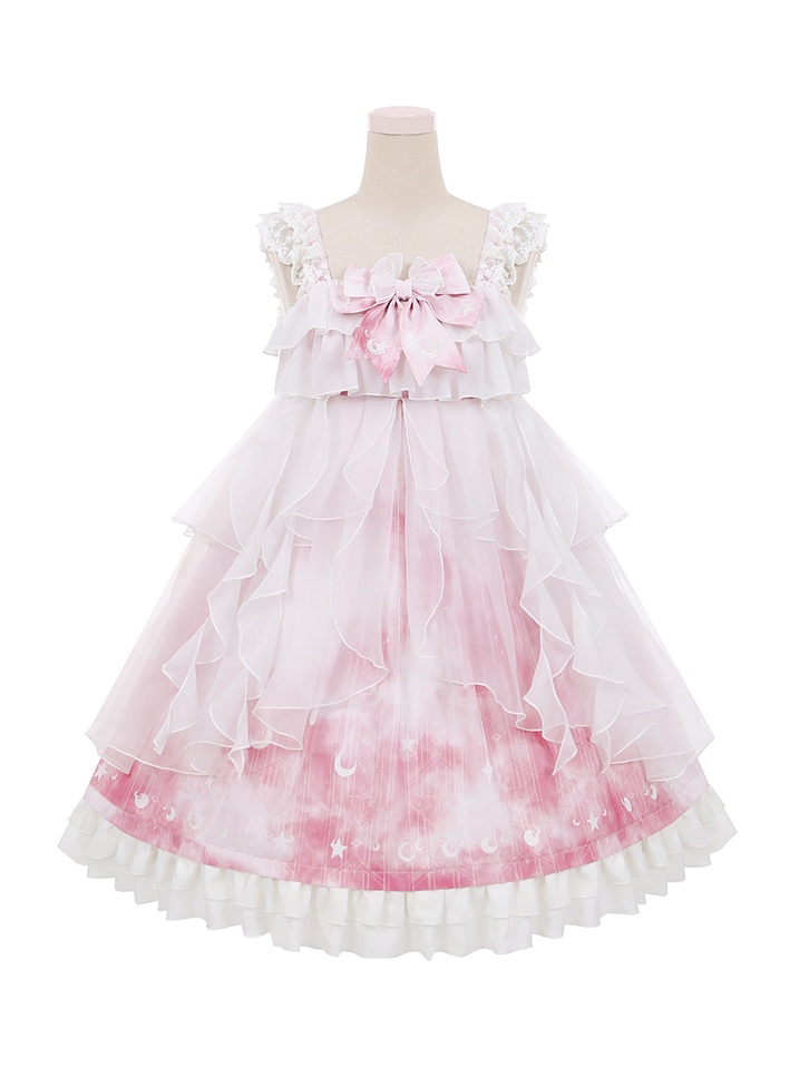 Rosy Clouds Empire Waist Lolita Dress JSK