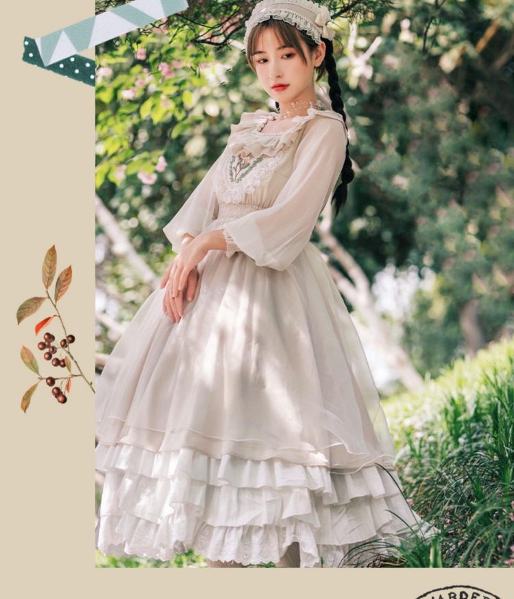 QingHuan Gorgeous Square Neckline Lolita Dress OP