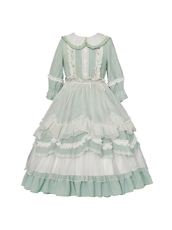 [$95.99]Letters and Poems Asapana Elegant Peter Pan Collar Lolita Dress OP