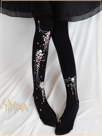 Flower Feather Pantyhose