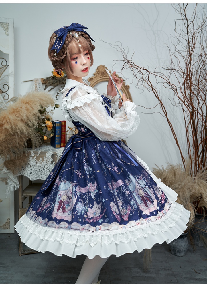 Raccoon Hydrangea Elegant Lolita Dress JSK