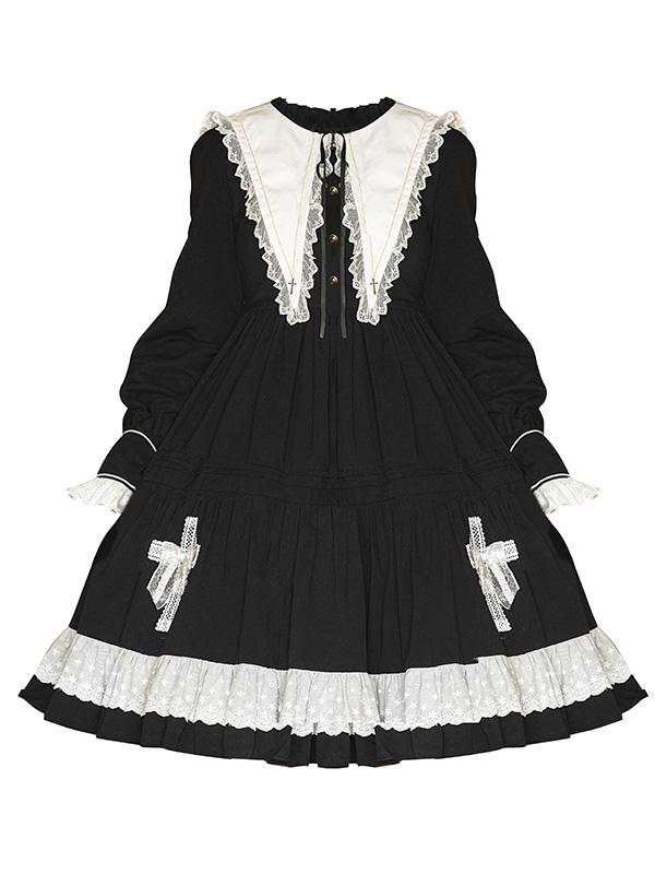 Temple of The Cross Pointed Collar Long Sleeves Lolita Dress OP
