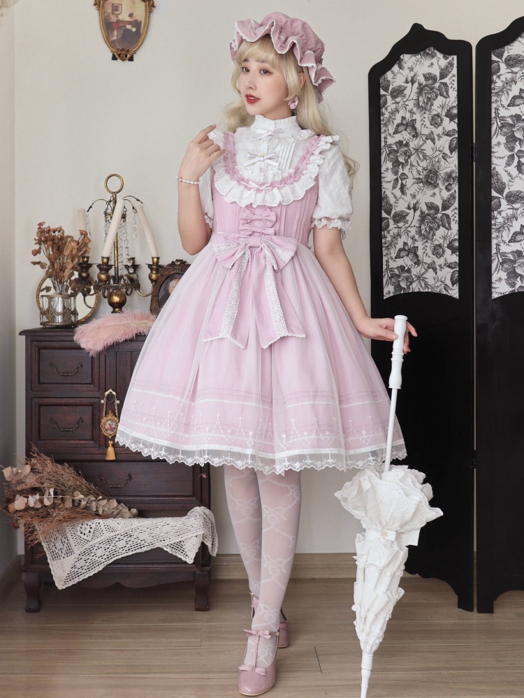 [¥11,782円]プリンセスマリオネットロリータファッションジャンパースカートロリータJSKラベンダーとホワイトプラスサイズが利用可能