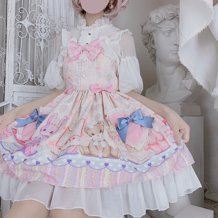 Poupée en peluche Kuromi Lolita Princess Dress Melody Cute Little