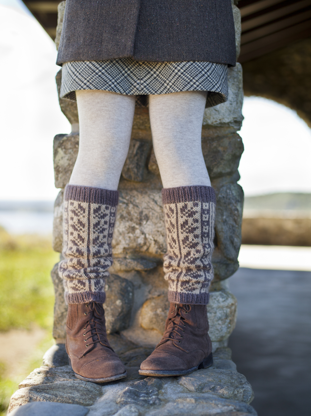 French Knot X Sundance-Fair Isle Leg Warmers